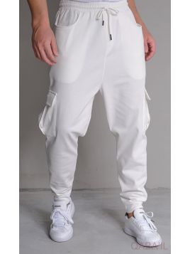 Saroual cargo flex - ecru -...