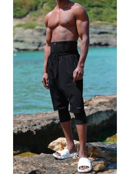 Sort badeshorts saroual -...