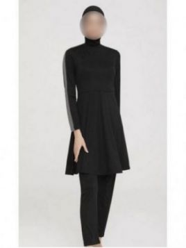 Burkini de lycra preto 9022