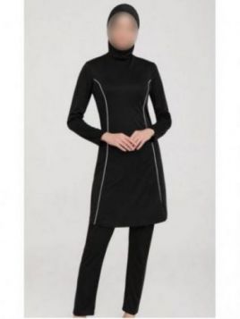 Burkini negro de lycra con...
