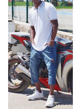 Pantalone cargo in denim...