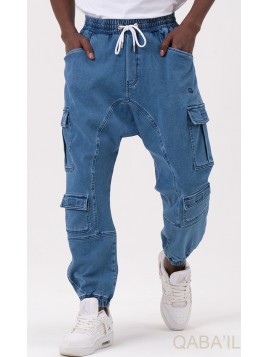 Stretch cargo spijkerbroek...